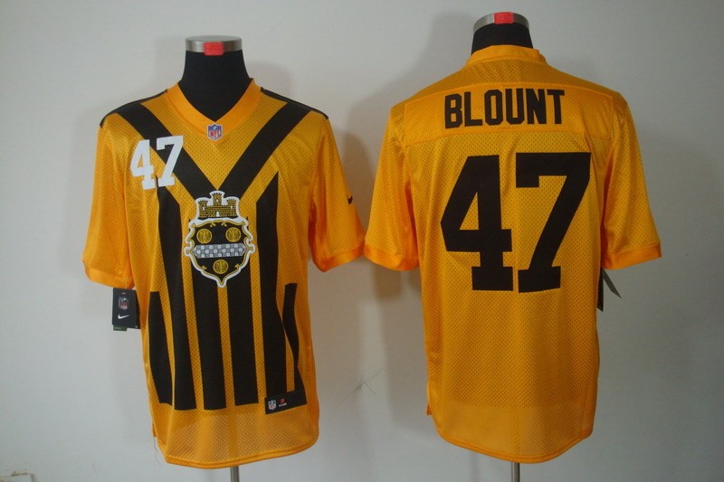 Men 2025 Pittsburgh Steelers #47 Blount yellow Nike Limited NFL Jersey